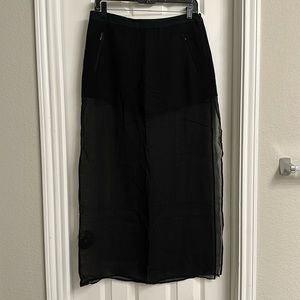 BCBGMAXAZRIA Black Sheer Skirt/Short